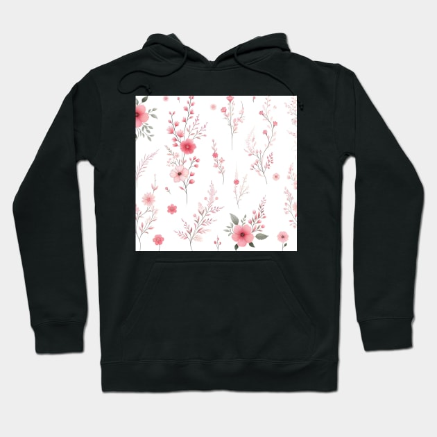 Pink Flowers Hoodie by Jenni Arts